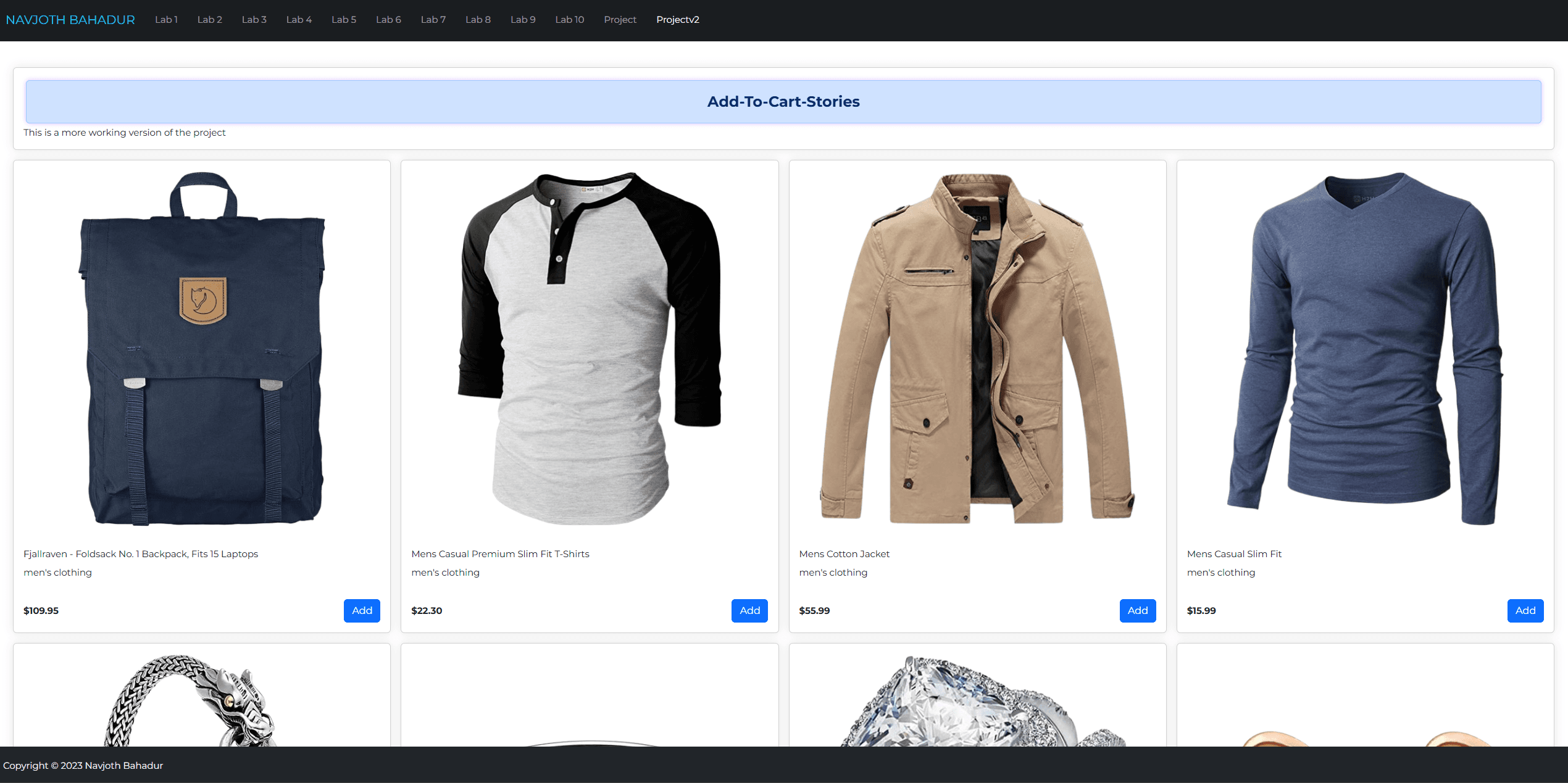 E-COMMERCE PAGE